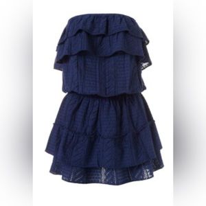 Melissa Odabash Large Navy Strapless Mini Dress
